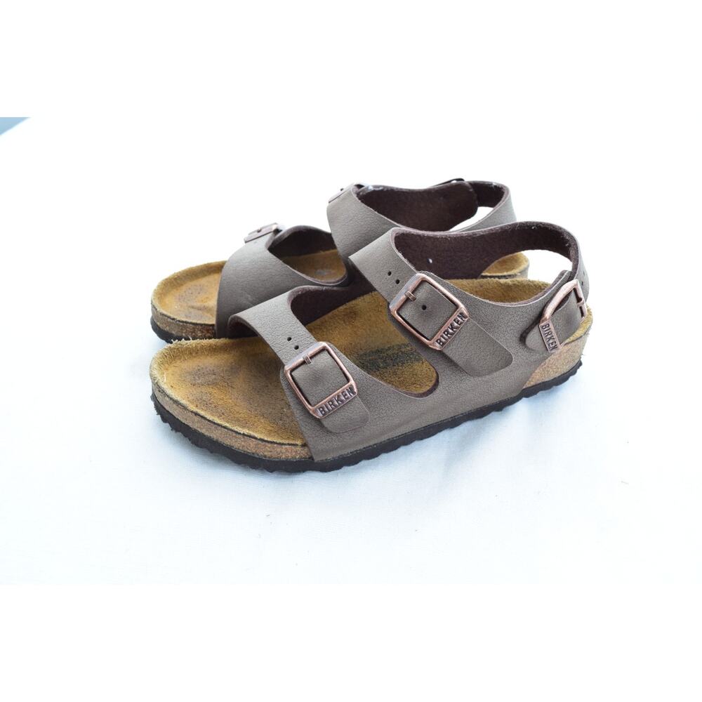 Birkenstock Kids Brown Three-Strap Sandals